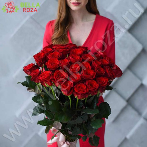 39 красных метровых роз (100 см)