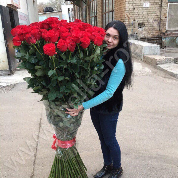 151 гигантская Красная роза 150см