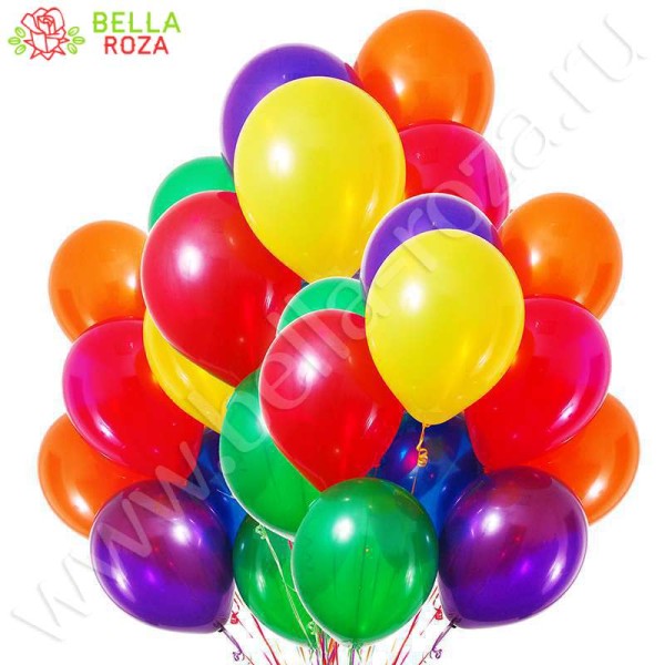 25 воздушных шариков с гелием