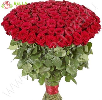 101 Красная роза "Любовь" 70см купить в Москве по цене 7490 руб с доставкой - Bella Roza