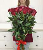 15 гигантских Красных роз 120 см