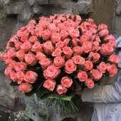 Букет из 51 розовой розы Анна Карина 100 см