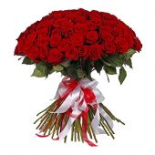 101 красная роза "Ред Наоми" 70 см