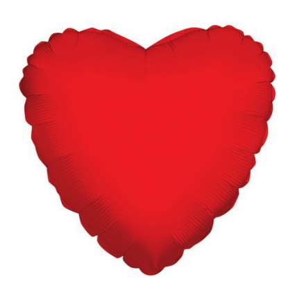 Хромированный красный шар "Сердце" с гелием (любое количество) купить в Москве по цене 300 руб с доставкой - Bella Roza