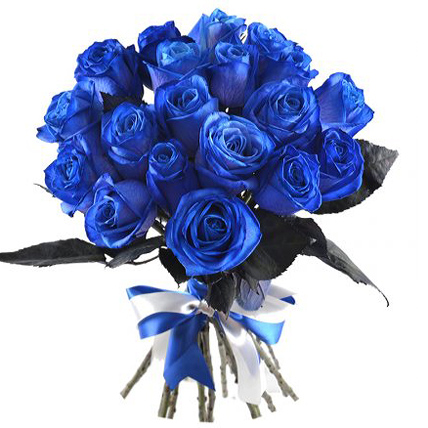Букет из 13 синих роз 70-90 см купить в Москве по цене 2500 руб с доставкой - Bella Roza