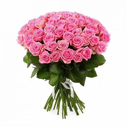 51 розовая роза "Аква" 70 см купить в Москве по цене 4990 руб с доставкой - Bella Roza