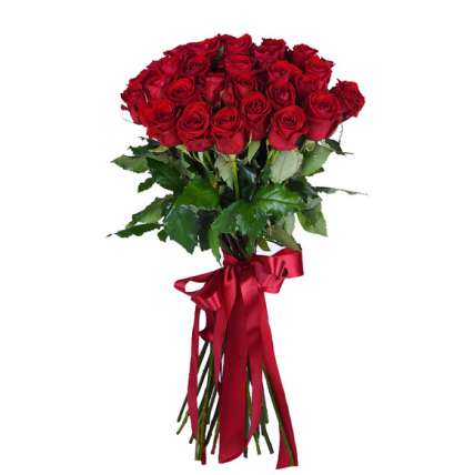35 гигантских Красных роз 110 см  купить в Москве по цене 8750 руб с доставкой - Bella Roza