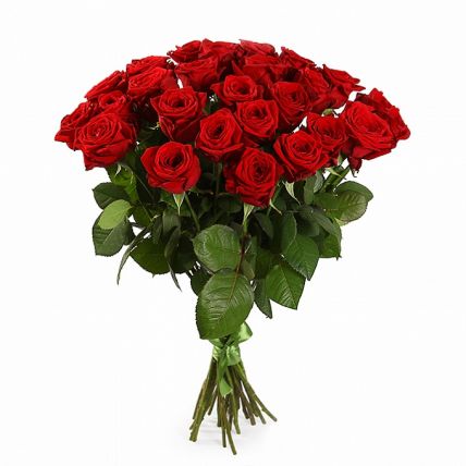 25 красных роз 70 см  купить в Москве по цене 2990 руб с доставкой - Bella Roza