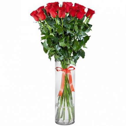 15 гигантских Красных роз 110 см купить в Москве по цене 3450 руб с доставкой - Bella Roza